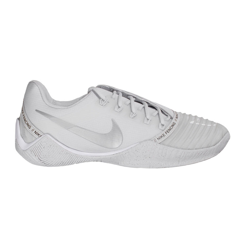 NIKE BALLESTRA2 Fencing Shoes, White/Silver