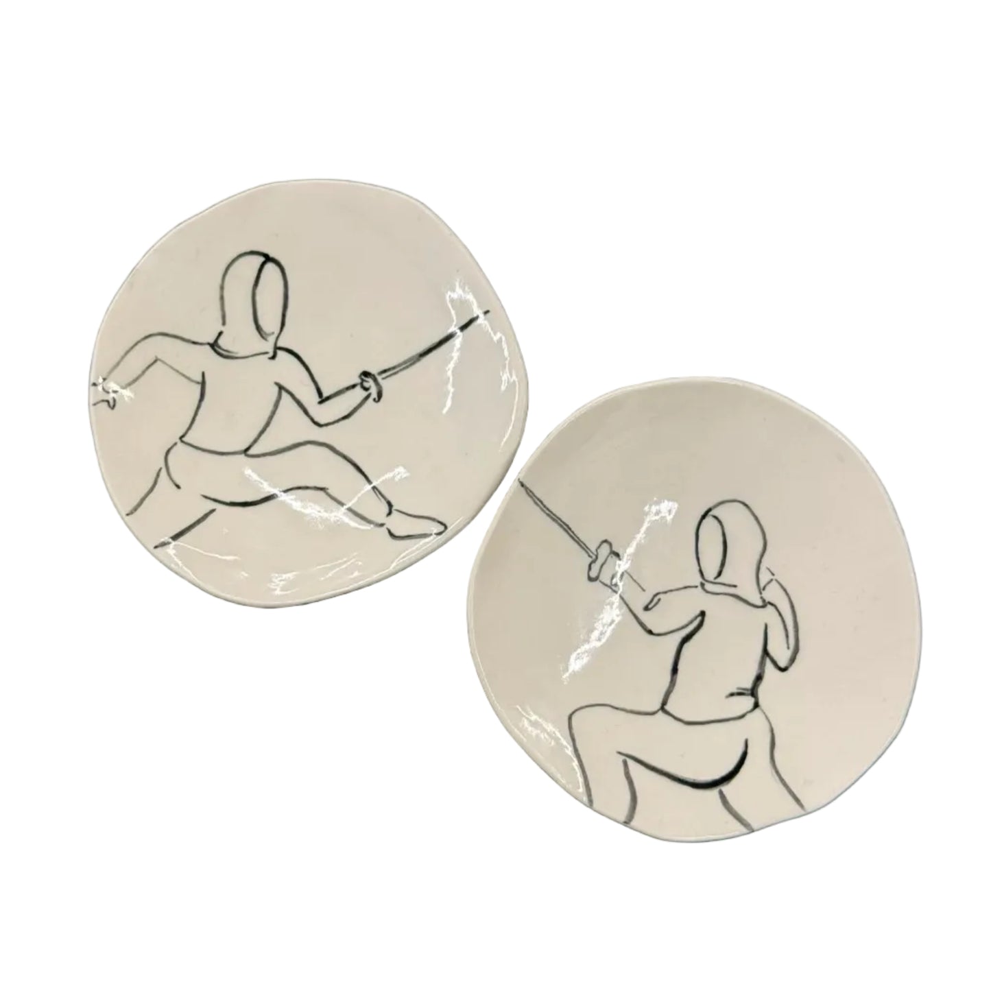 Handmade Ceramic Fencing Plate