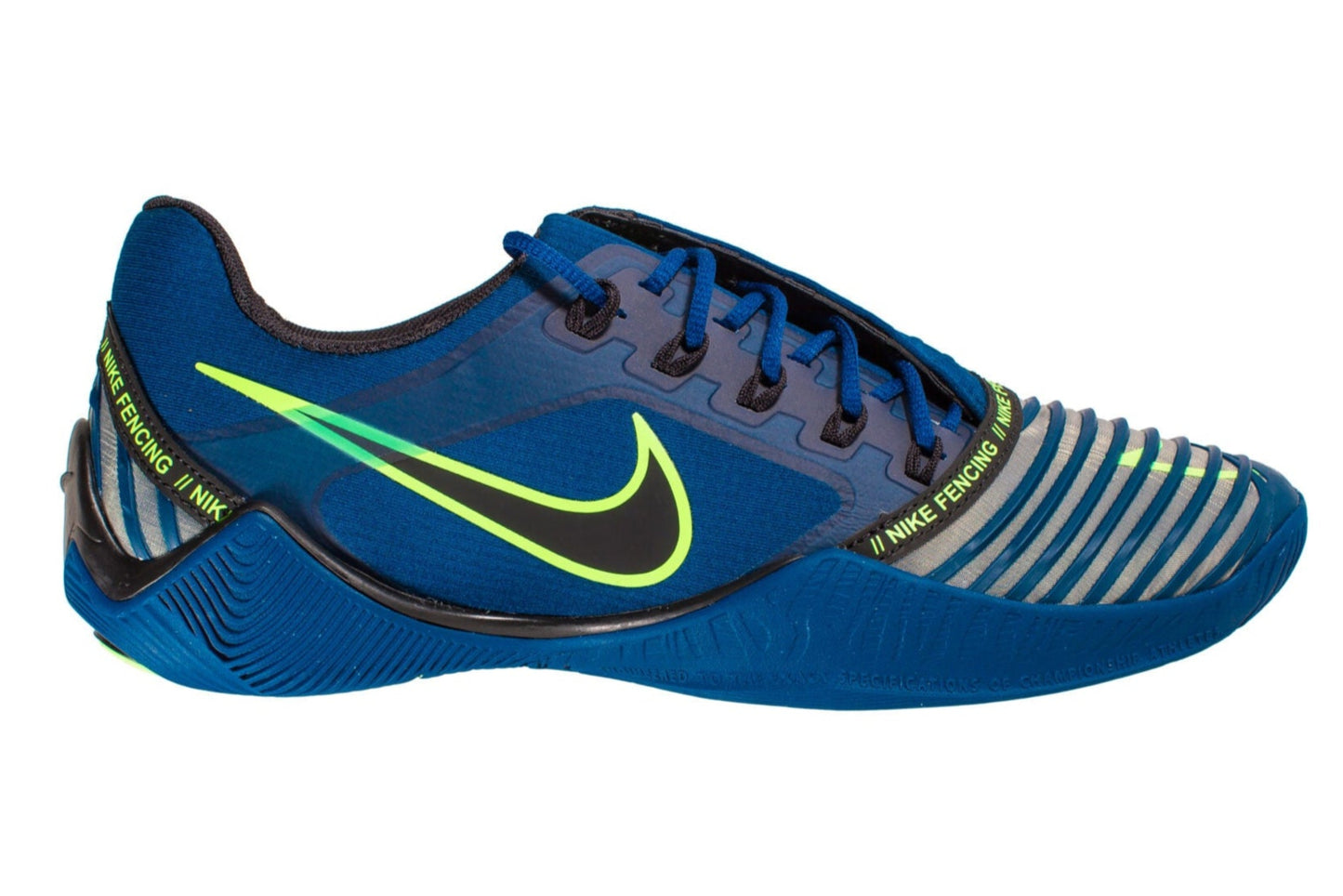 NIKE BALLESTRA2 Fencing Shoes, Blue/Green