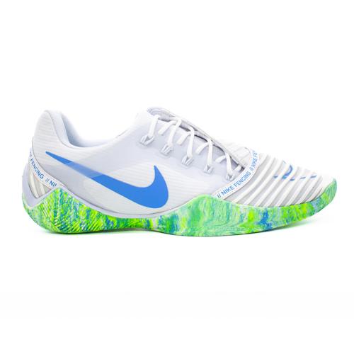 NIKE BALLESTRA2 Fencing Shoes, Light Blue/Green