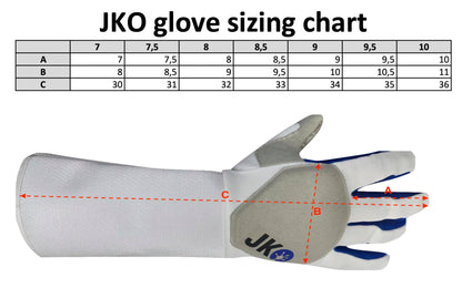 Euro Fencing JKO professional glove with grip